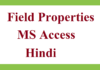 Field Properties in ms access in hindi