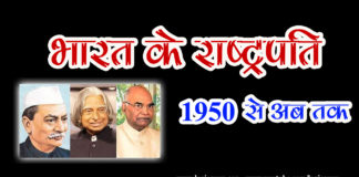 भारत के राष्ट्रपतियों की सूची | List of Presidents of India list-of-presidents-of-india