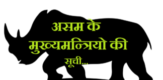 असम के मुख्यमन्त्रियो की सूची | Assam CM List assam-cm-list