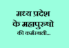 मध्य प्रदेश के महापुरुषो की कर्मस्थली | Born Place of MP Great Men born-place-of-mp-great-men