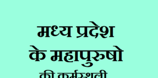 मध्य प्रदेश के महापुरुषो की कर्मस्थली | Born Place of MP Great Men born-place-of-mp-great-men