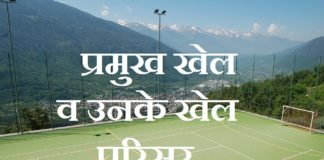 प्रमुख खेल व उनके खेल परिसर | Major Sports and sports complex major-sports-and-sports-complex