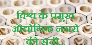 विश्व के प्रमुख औद्योगिक नगरो की सुची | List of world’s industrial cities list-of-worlds-industrial-cities