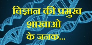 विज्ञान की प्रमुख शाखाओ के जनक | Vigyan Ki Pramukh Shakhao Ke Janak vigyan-ki-pramukh-shakhao-ke-janak