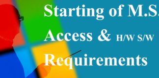 Starting of MS Access and Hardware Software Requirements in hindi Starting of M.S. Access and Hardware Software Requirements in hindi