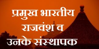 Indian Dynasties and their Founders | प्रमुख भारतीय राजवंश व उनके संस्थापक Indian Dynasties and their Founders